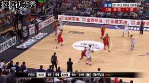 篮球 亚锦赛 中国 韩国 周琦 盖帽 激烈对抗 汗流浃背 英气逼人 劲爆体育