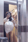 美女 性感 气质 开门
