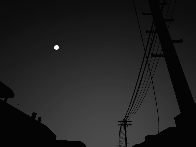 夜晚 月亮 黑色和白色 风 叶 傍晚 天空 灰度 电话线