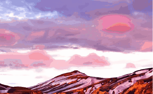 3分钟人生 云朵 冰岛 粉色 雪山 风景