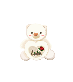 LOVE 小熊 可爱 玫瑰花