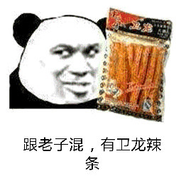 熊猫头 搞笑 雷人 斗图 跟老子混 有卫龙辣条