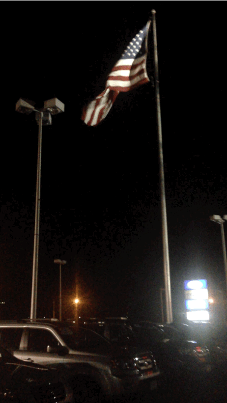 美国 波动 旗帜 灯光
