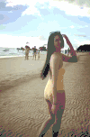 美女 沙滩 比基尼 度假