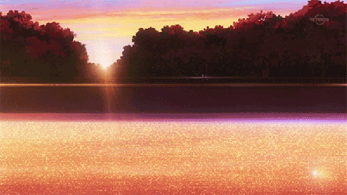 傍晚 湖面 日落 好风景