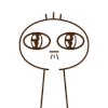 卡通人 难过 眼光 闪动