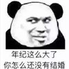 熊猫头 文字表情包 年纪这么大了你怎么还没有结婚 搞笑 逗 沙雕