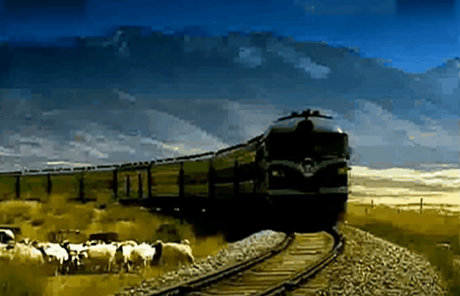 利群gif动态图片,广告风景经典火车动图表情包下载