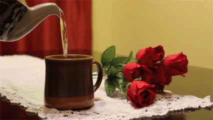 茶道 倒茶 被子 玫瑰花