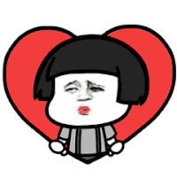 亲亲 蘑菇头 爱心 soogif