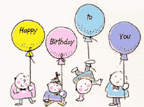 小人 气球 倒立 祝你生日快乐