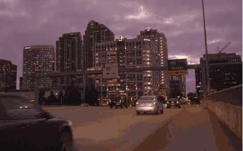 公路 城市 夜晚 汽车 灯光 纪录片 美国 西雅图 马路