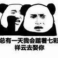 熊猫头 我会踏着七彩祥云去娶你 斗图 搞笑 猥琐