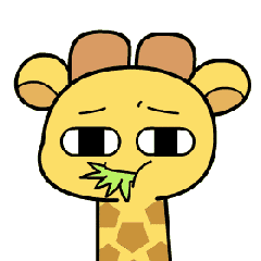 长颈鹿 吃草 大眼睛 可爱