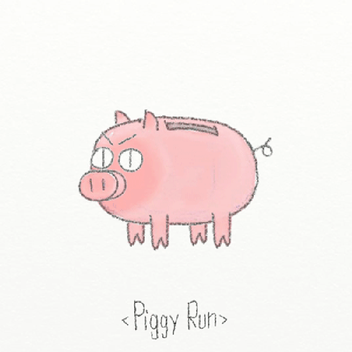 小猪 存钱罐 硬币 尾巴