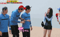 朴景丽 running man 海滩