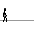 走 黑白 简笔画 stick figure