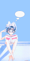 美少女 大眼睛 看书 卡通