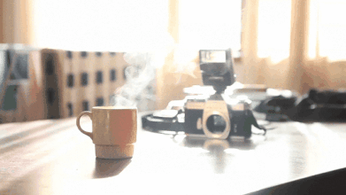 相机 咖啡 热气