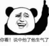 熊猫  生气  指楼上  说中他了他生气了