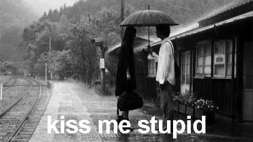吻我 吻 黑白色 吻我愚蠢