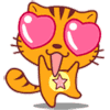小猫 单腿 吐舌头 花痴