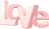 贴纸 love 字体 爱你