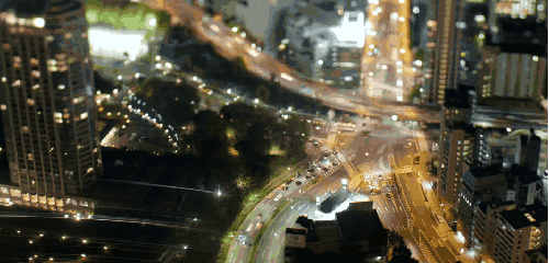 城市 夜晚 日本 移轴摄影 车流 迷你东京