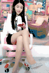 美女 高跟鞋 长头发 黑色