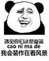熊猫人 恶搞 逗比 我会装作在看风景