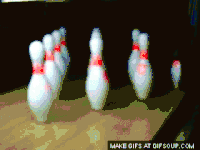 保龄球 运动 成功 倒下