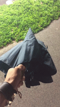 雨伞 坏了 魔法棒 搞笑
