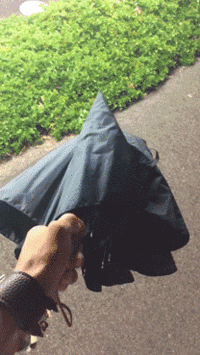 雨伞 坏了 魔法棒 搞笑
