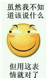 笑脸 虽然我不知道该说什么 但用这表情就对了 无语