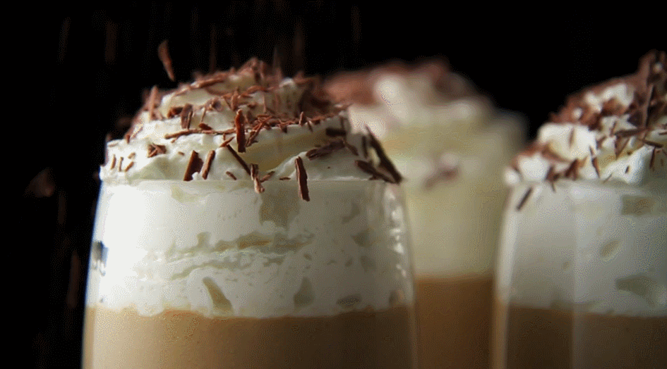 奶油咖啡 烹饪 特写 美食系列短片 巧克力粉