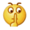 emoji 小黄脸 闭嘴 别说话 搞怪 逗