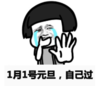 暴漫 文字表情包 1月1日元旦 自己过 搞笑 逗 沙雕