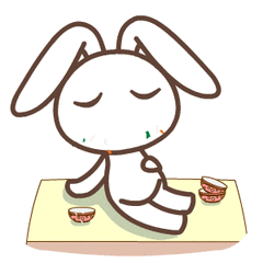 卡通兔子吃撑饭碗gif动图_动态图_表情包下载_soogif