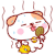 猫咪 小鸡 流汗 好热