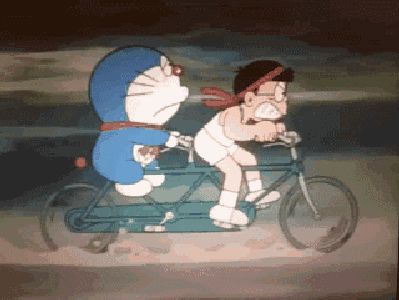 蓝胖子 可爱 自行车 哆啦A梦