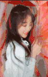 美女 红色的伞 微笑 红嘴唇