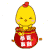鸡 恭喜发财 福袋 祝福