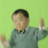 萌娃 手舞足蹈 开心 跳舞