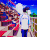 背影 走路 校服 运动场