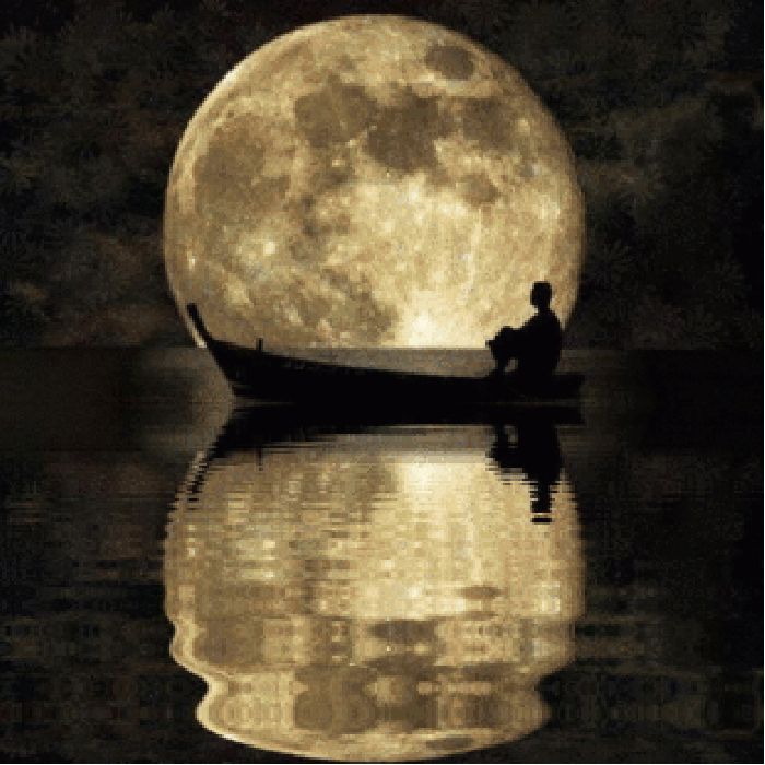 月光 小船 欣赏 黑夜
