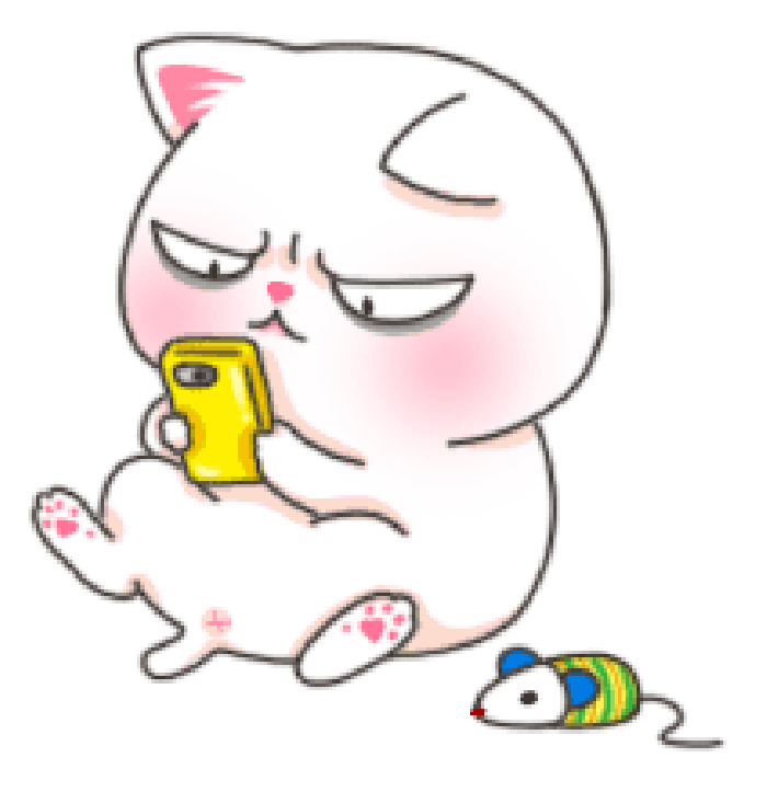 喵小美 动漫 猫买 玩手机
