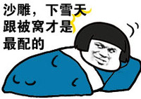 金馆长 睡觉 搞笑 下雪天跟被窝才是最配的