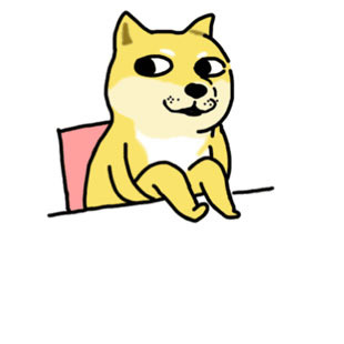 单身狗 坐着 斜眼 卡通