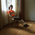 健身 可爱 美女 抬腿
