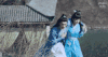 大树 绿叶 长发 美女